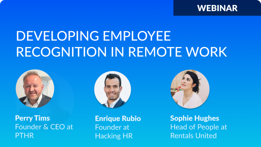 Webinar - Developing employee recognition in remote work