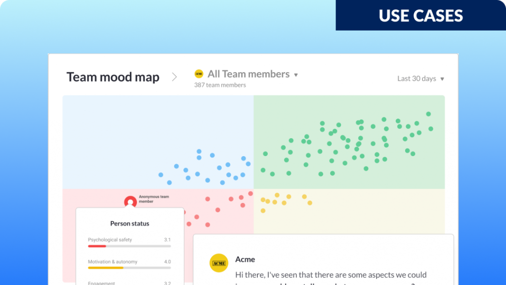 Use cases - Measure your organizational climate