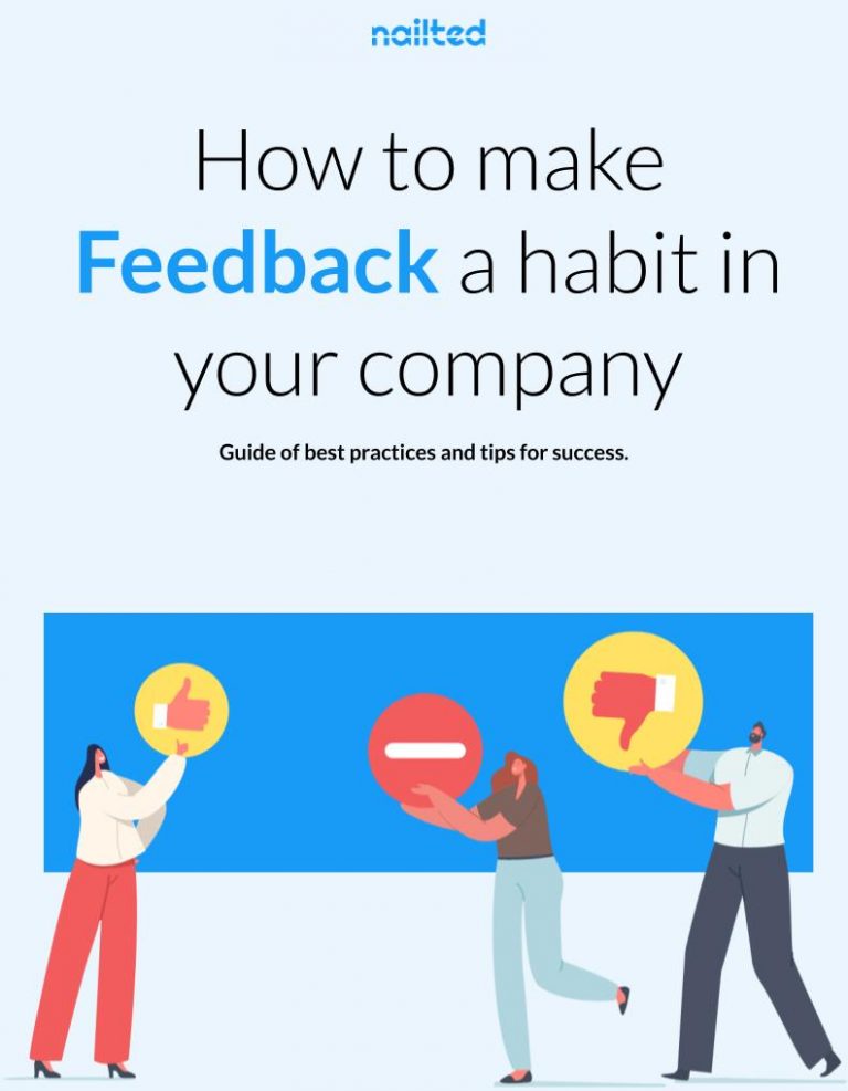Guide cover - How to make feedback a habit in your company - Nailted