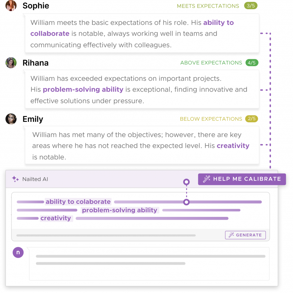 Nailted IA - Evaluaciones del desempeño