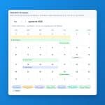 Calendario de ausencias del equipo en Nailted