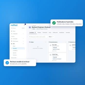 Pipeline de candidatos en el software de selección de Nailted